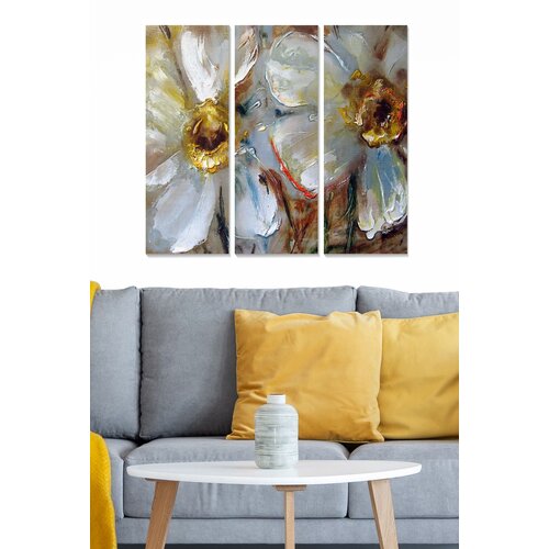 Wallity MDF1037163169 multicolor decorative mdf painting (3 pieces) Cene