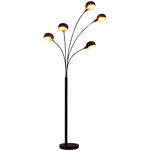 vidaXL Stojeća svjetiljka 200 cm 5 x E14 crno-zlatna Cene