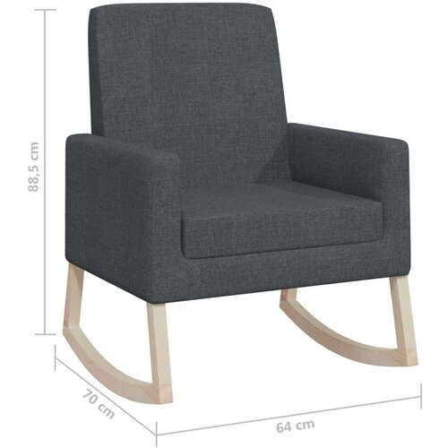  Stolica za ljuljanje od tkanine tamnosiva - Tamno siva 1 Slike