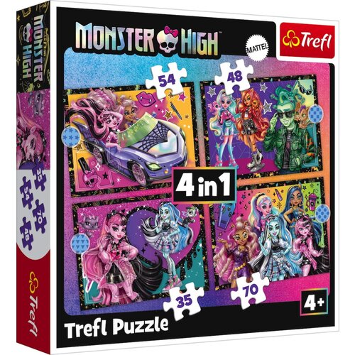 Trefl Monster High: Elektrizirajući dan 4 u 1 slagalica - Cijene