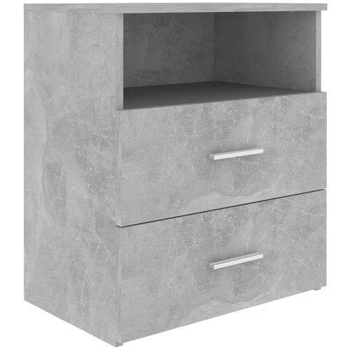 vidaXL Nočna omarica betonsko siva 50x32x60 cm, (20624235)