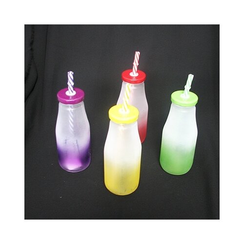 Staklena tegla sa slamčicom 170345 Cene