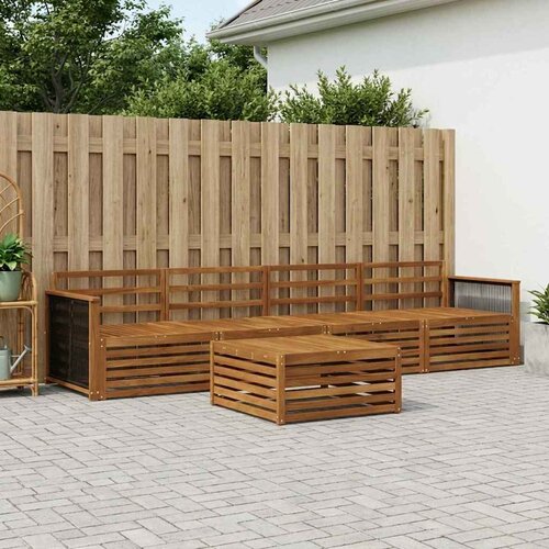  Set vanjskih sofa 5 kom. Prirodna Čvrsto drvo akacije Cijene