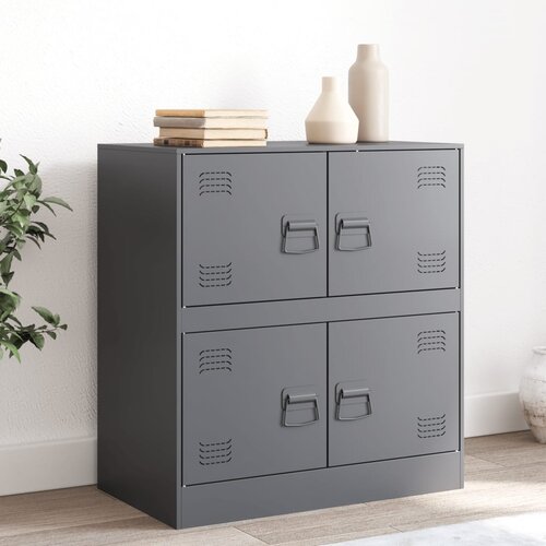 vidaXL Komoda antracitna 67x39x73 cm jeklo Cene