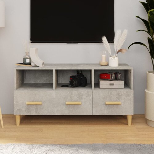 vidaXL tv ormarić boja betona 102 x 36 x 50 cm od konstruiranog drva Cijene