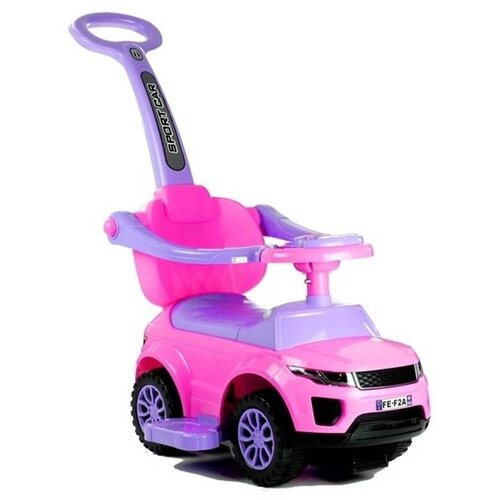  Dječja guralica Automobil s drškom roza Cene
