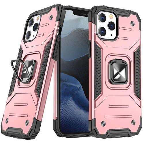 Wozinsky Armored etui ovitek + magnetno držalo iPhone 13 Ring Armor roza, (21522879) Cene