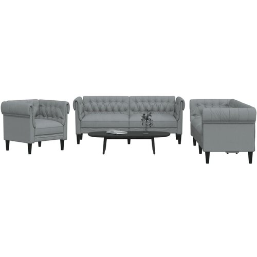 vidaXL 3-dijelni set sofa svjetlosivi od tkanine Cijene