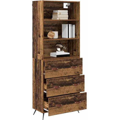 Highboard Staro drvo 69,5 x 34 x 180 cm Konstruirano drvo Slike