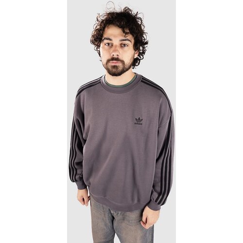 Adidas Oversize Crew Pulover grestr / black Slike