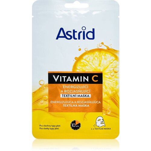 Astrid vitamin c tissue mask poživitvena in posvetlitvena maska za obraz 1 ks za ženske Cene