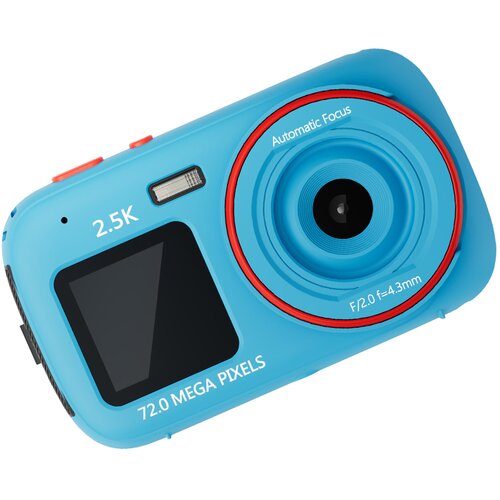 INF Elegantna digitalna kamera - dvojni zaslon, 72MP, 1080p Blue, (22145640) Slike