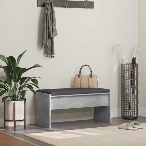  Klupa za hodnik s jastukom Betonski sivi 83 x 38 x 40 cm Cijene
