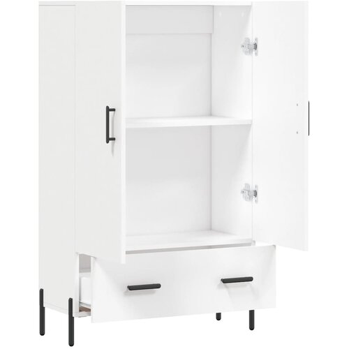  Visoka komoda bijela 69,5 x 31 x 115 cm od konstruiranog drva Slike