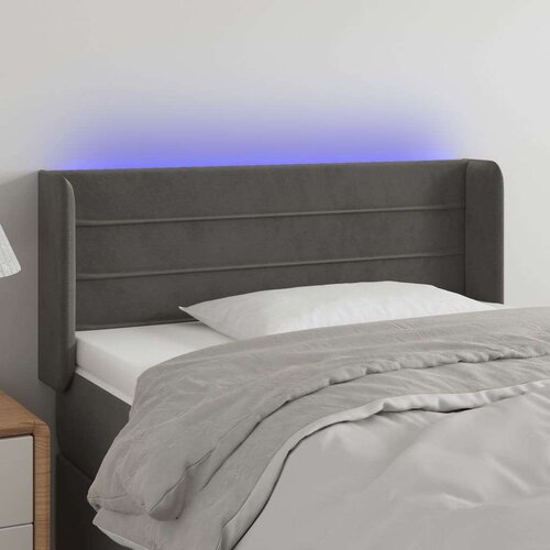  LED posteljno vzglavje temno sivo 103x16x78/88 cm žamet, (20735195) Slike