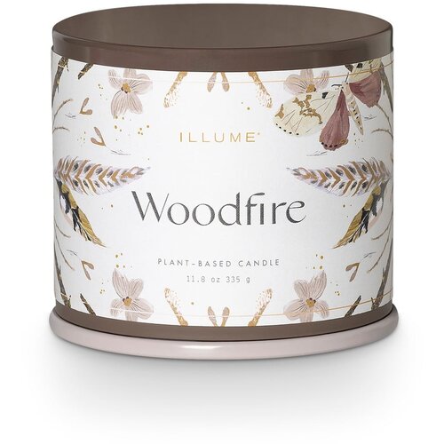 ILLUME x Bloomingville Dišeča sveča iz sojinega voska čas gorenja 50 h Woodfire – Cene