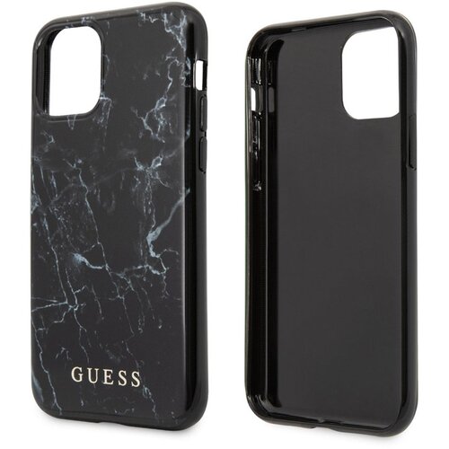Guess Maska za telefon Faceplate Marble za iPhone X crna Slike