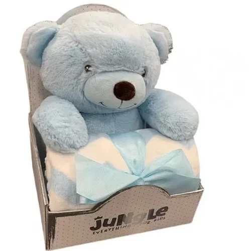 Jungle Baby ćebe igračka Bear Blue