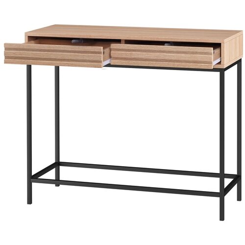 Støraa Stranska mizica z mizno ploščo v hrastovem dekorju 35x90 cm Celine – Cene