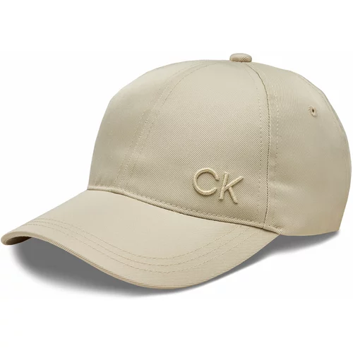 Calvin Klein Kapa s šiltom Ck Embroidery Shiny Cap K60K611726 Stoney Beige PEA