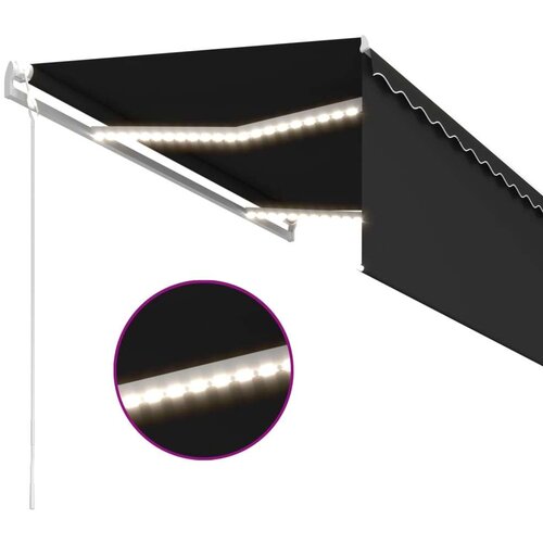  Automatska tenda s roletom i senzorom LED 3 x 2 5 m antracit Slike