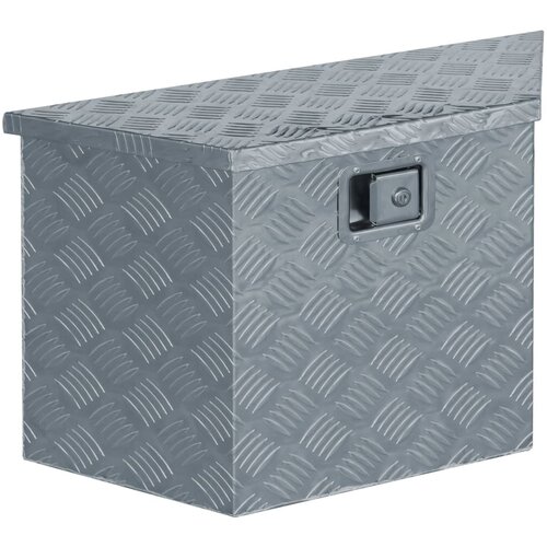 vidaXL Aluminijska kutija 70 x 24 x 42 cm trapezoidna srebrna Cijene