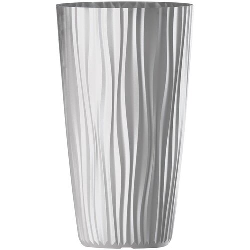  Visoka okrugla posuda za biljke Bora (Vanjska dimenzija (ø x V): 28 x 50 cm, Plastika, Bijele boje) Cijene