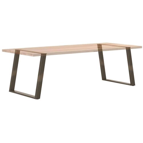 VidaXL Noge za blagovaonski stol U-oblik 2 kom Prirodni čelik 90 x (72-73) cm Čelik - Prirodna 90 x (72-73) cm 1 Slike