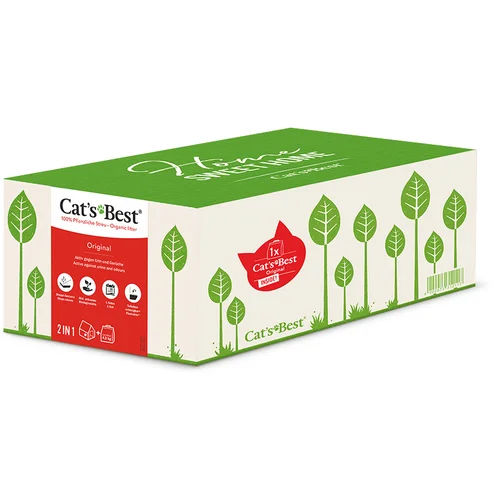 Cats Best Original mačji pesek z mačjo hišo - 10 l (ca. 4,3 kg) + mačja hiša