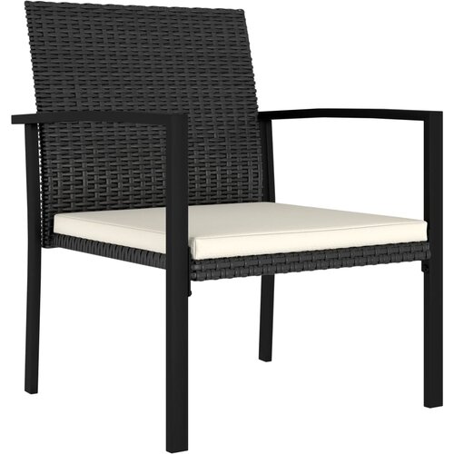 Maison Chic Vrtni jedilni stoli - Stol za vrt 4 kosi poli ratan črne barve JS370, (21878197) Slike