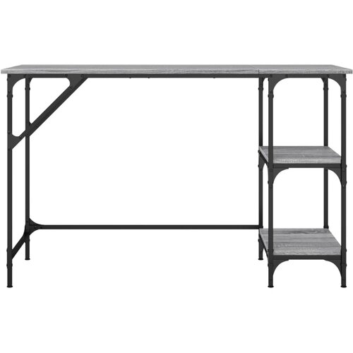  Radni stol boja hrasta 120x50x75 cm metal i konstruirano drvo Slike