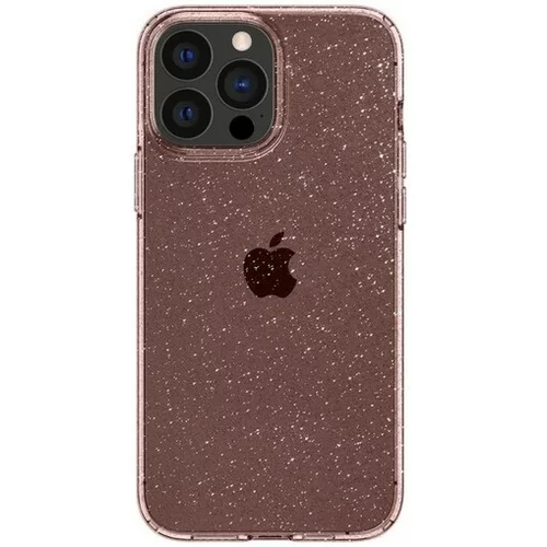 Spigen liquid crystal glitter ovitek za iphone 13 pro max - prozorno roza z bleščicami