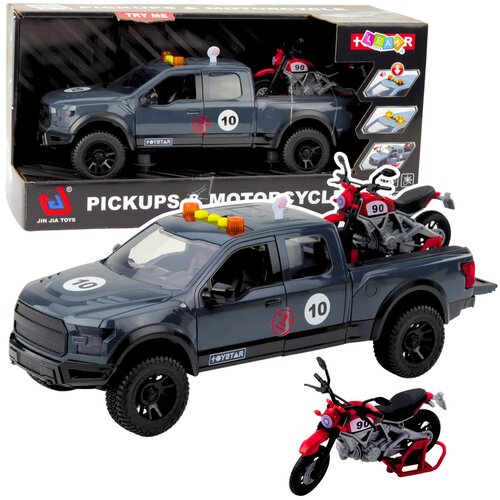  Auto za igru Pickup sa motorom na prtljažniku 1:12 - sivi Cene