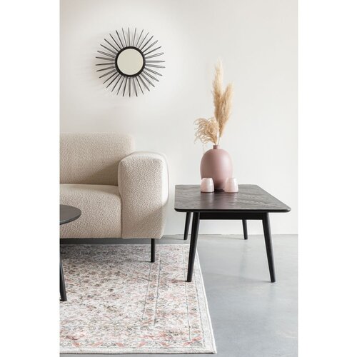 White Label Črna mizica z mizno plo&amp;scaron;čo v hrastovem dekorju 60x120 cm Fabio &amp;ndash; Slike