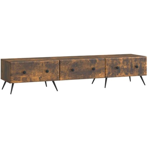 TV omarica Dimljen hrast 147 x 34,5 x 30 cm Inženirski les, (5000210605) Cene