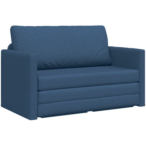 vidaXL Floor Sofa Bed 2-in-1 Blue 124x71x78 cm Fabric Cene