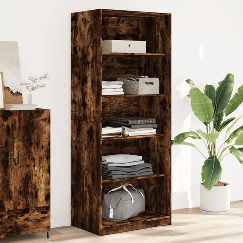The Living Store Garderobna omara dimljeni hrast 80x50x200 cm inženirski les - Garderobna Omara, (21835998) Cene