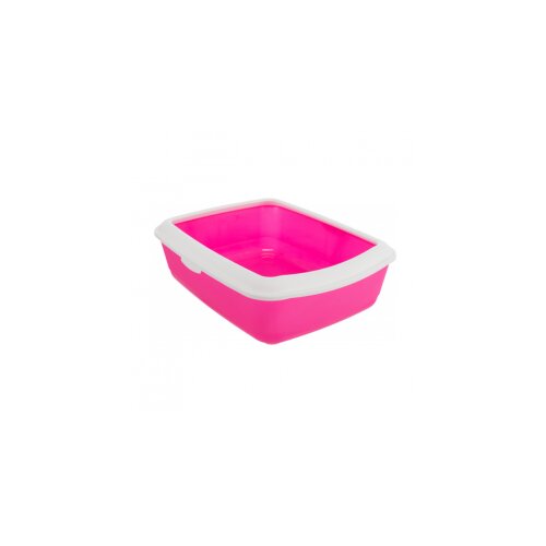 toalet za mace classic sa ramom 37x15x47 pink/beli Slike