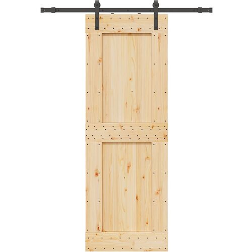 vidaXL Klizna vrata s priborom za montažu 85 x 210 cm masivna borovina Cijene