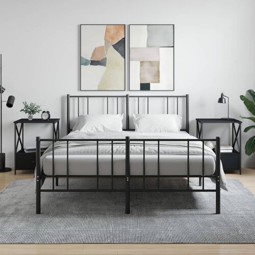  Noćni ormarići 2 kom crni 50 x 41 x 65 cm od konstruiranog drva Cijene