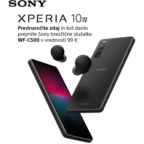 Xperia Sony Smartphone sony xperia 10 iv 6/128GB črn pametni telefon