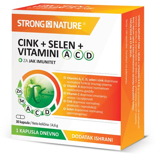Strong Nature kompleks sa cinkom, selenom i vitaminima a, c i d 30/1 118444 Cene