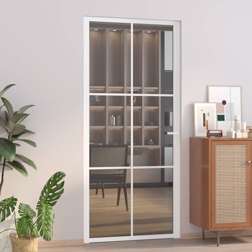  Unutarnja vrata 93 x 201,5 cm Bijela od ESG stakla i aluminija Cene