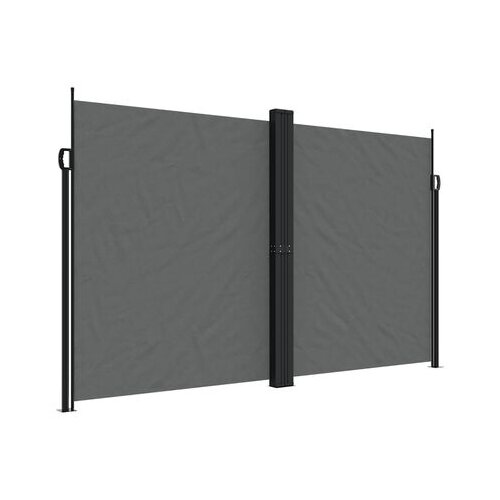 VidaXL Zložljiva stranska tenda Doppio antracit 200x600 cm - Slike