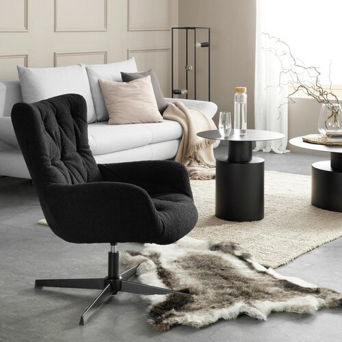 Premium Living vrtljivi stol lounge -trend-, črna Slike