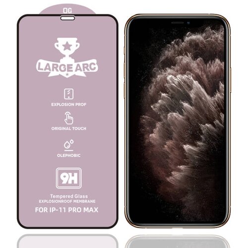  9H kaljeno zaščitno steklo za iPhone 11 Pro Max | Črn rob, Full Glue Cene