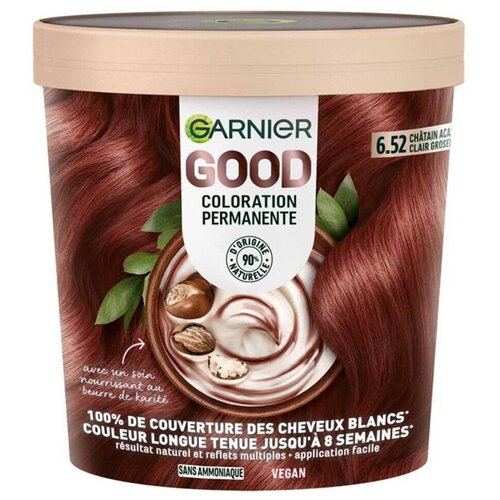 Garnier Barve za lase Gute Permanente Haarfarbe - 6.52 Ch&amp;acirc;tain Acajou Clair G Črna Slike