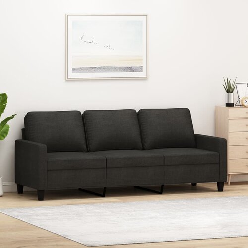  The Living Store Trosed črn 180 cm blago - Kavč Trosed, (21501759) Cene