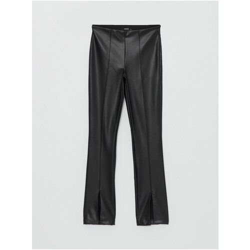 LC Waikiki Women's Tight Fit, Straight Leather Look Pants Cene