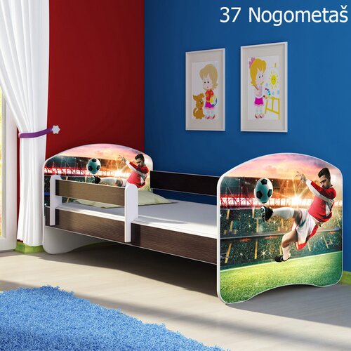  Dječji krevet ACMA s motivom, bočna wenge 180x80 cm 37 Nogometa&scaron; Cijene
